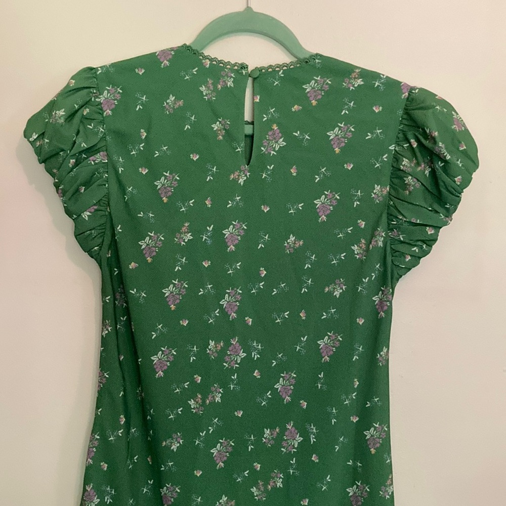 Bohme Ellianna Green Floral Maxi Dress Formal Wedding Guest Summer Vacation - Picture 7 of 13